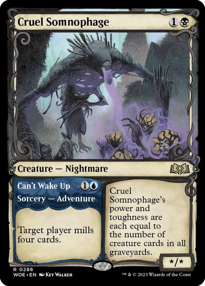 Cruel Somnophage // Can't Wake Up 286 (Wilds of Eldraine)  - Showcase | Good Games Modbury