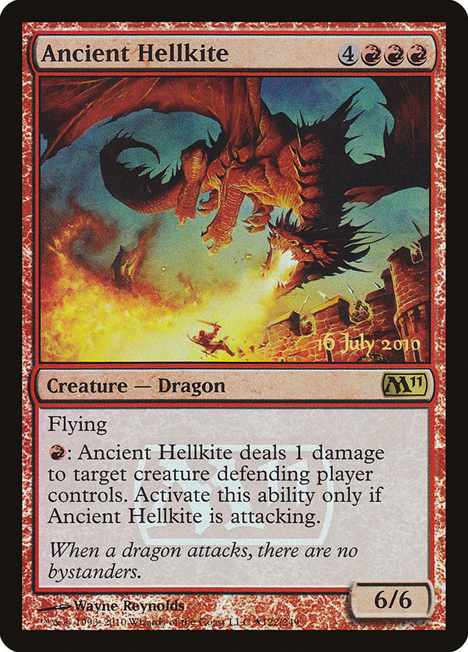 Ancient Hellkite [Magic 2011 Prerelease Promos] | Good Games Modbury