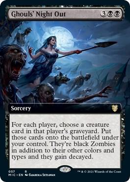 Ghouls Night Out Extended Art 57 (Commander: Innistrad: Midnight Hunt)  | Good Games Modbury