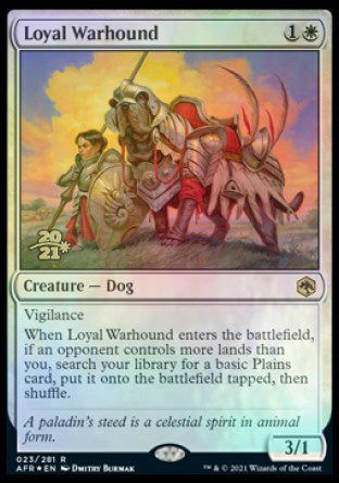 Loyal Warhound [Dungeons & Dragons: Adventures in the Forgotten Realms Prerelease Promos] | Good Games Modbury