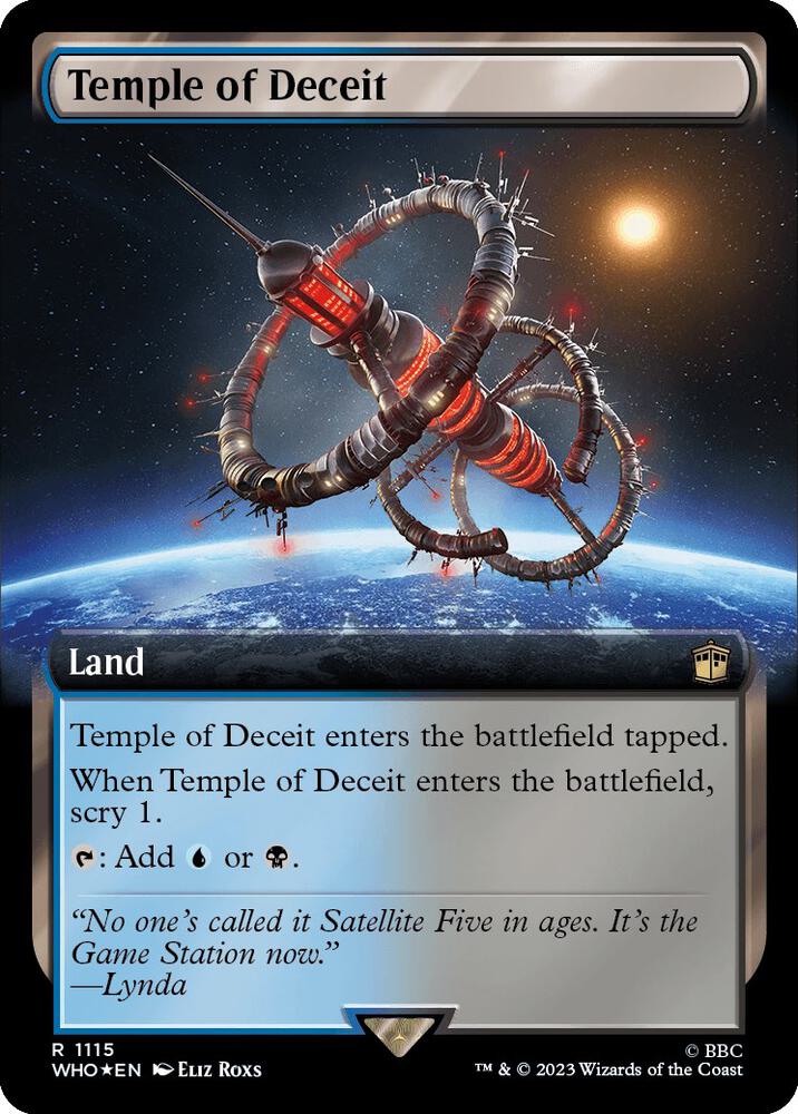 Temple of Deceit 1115/331 (Universes Beyond: Doctor Who)  - Extended Art Surge Foil | Good Games Modbury
