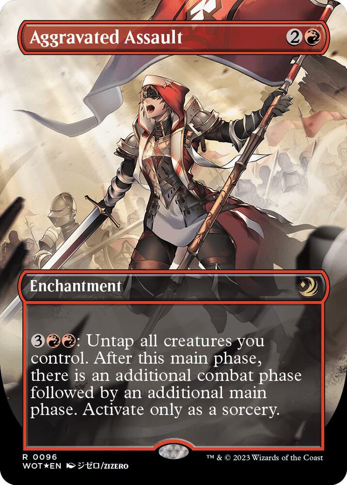 Aggravated Assault 96/63 (Wilds of Eldraine: Enchanting Tales)  - Borderless  Confetti Foil | Good Games Modbury