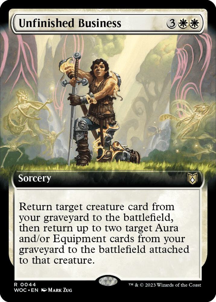 Unfinished Business 44/173 (Commander: Wilds of Eldraine)  - Extended Art | Good Games Modbury