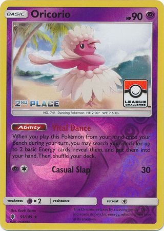 Oricorio (55/145) (League Promo 2nd Place) [Sun & Moon: Guardians Rising] | Good Games Modbury