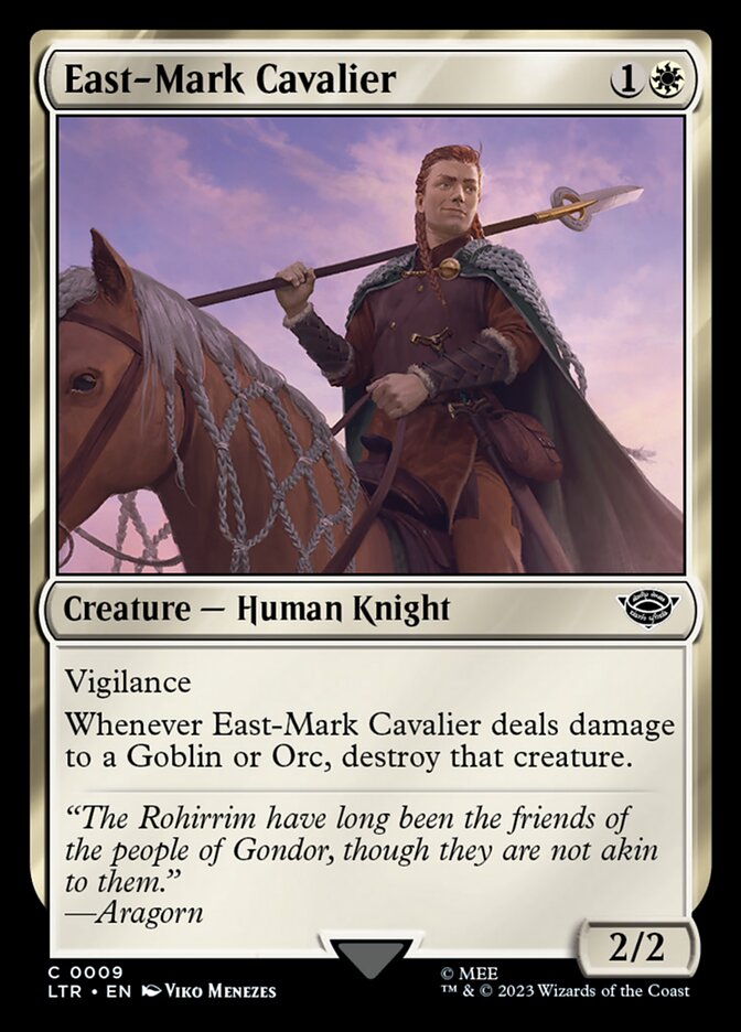 East-Mark Cavalier 9 (Universes Beyond: The Lord of the Rings: Tales of Middle-earth)  - Foil | Good Games Modbury