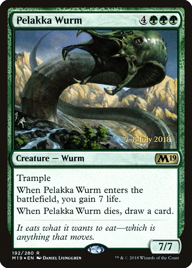 Pelakka Wurm [Core Set 2019 Prerelease Promos] | Good Games Modbury