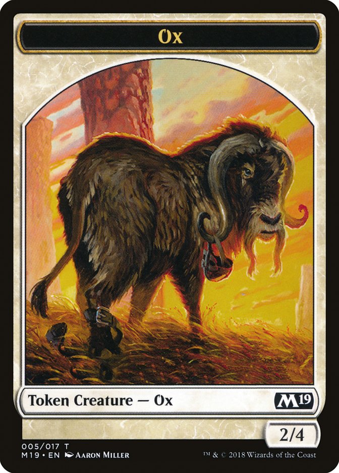 Ox Token [Core Set 2019 Tokens] | Good Games Modbury