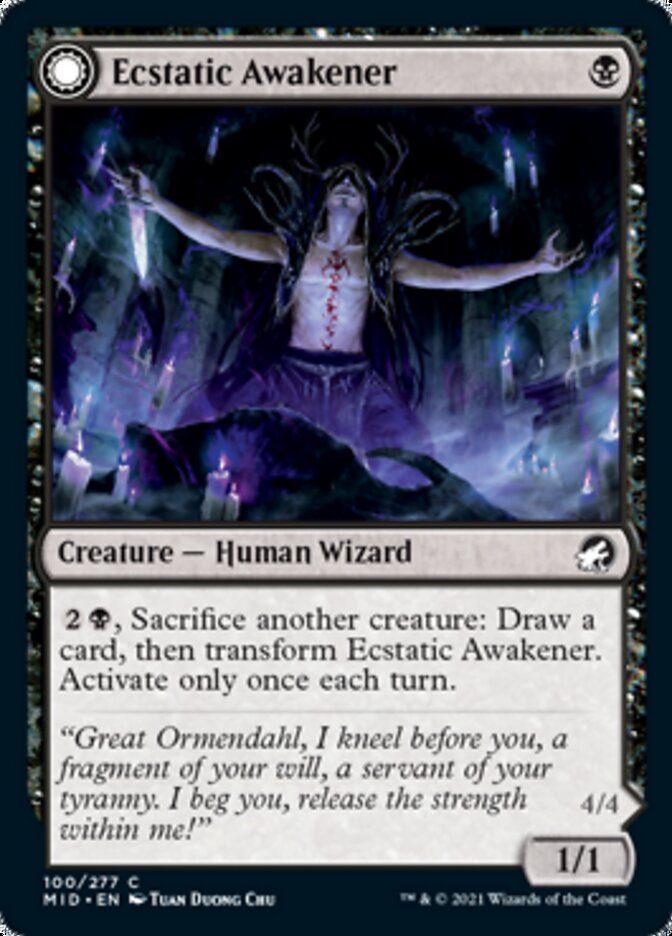 Ecstatic Awakener // Awoken Demon [Innistrad: Midnight Hunt] | Good Games Modbury