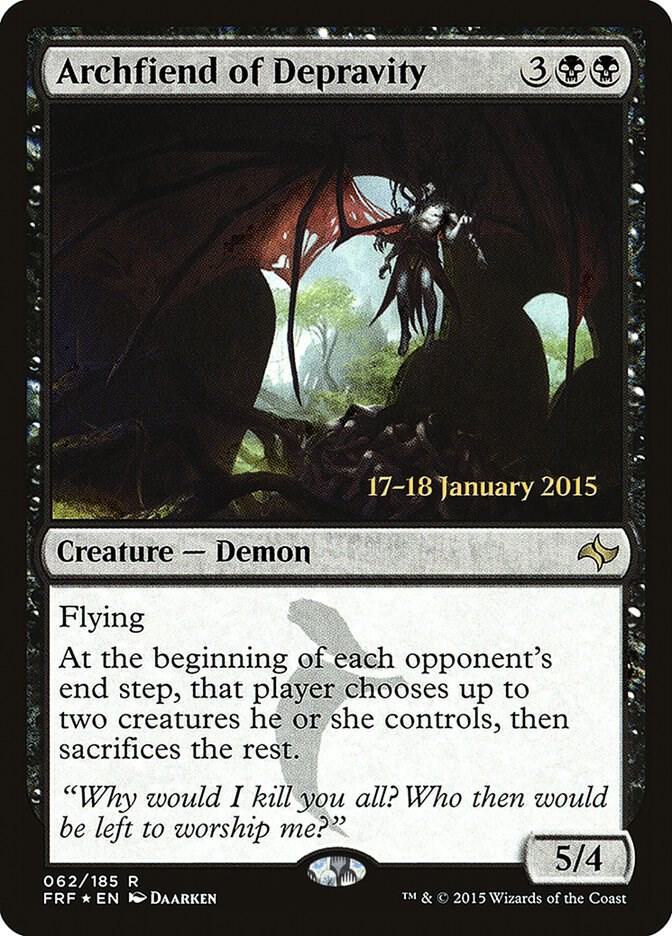 Archfiend of Depravity 62 (Prerelease Cards)  - PreRelease Foil | Good Games Modbury
