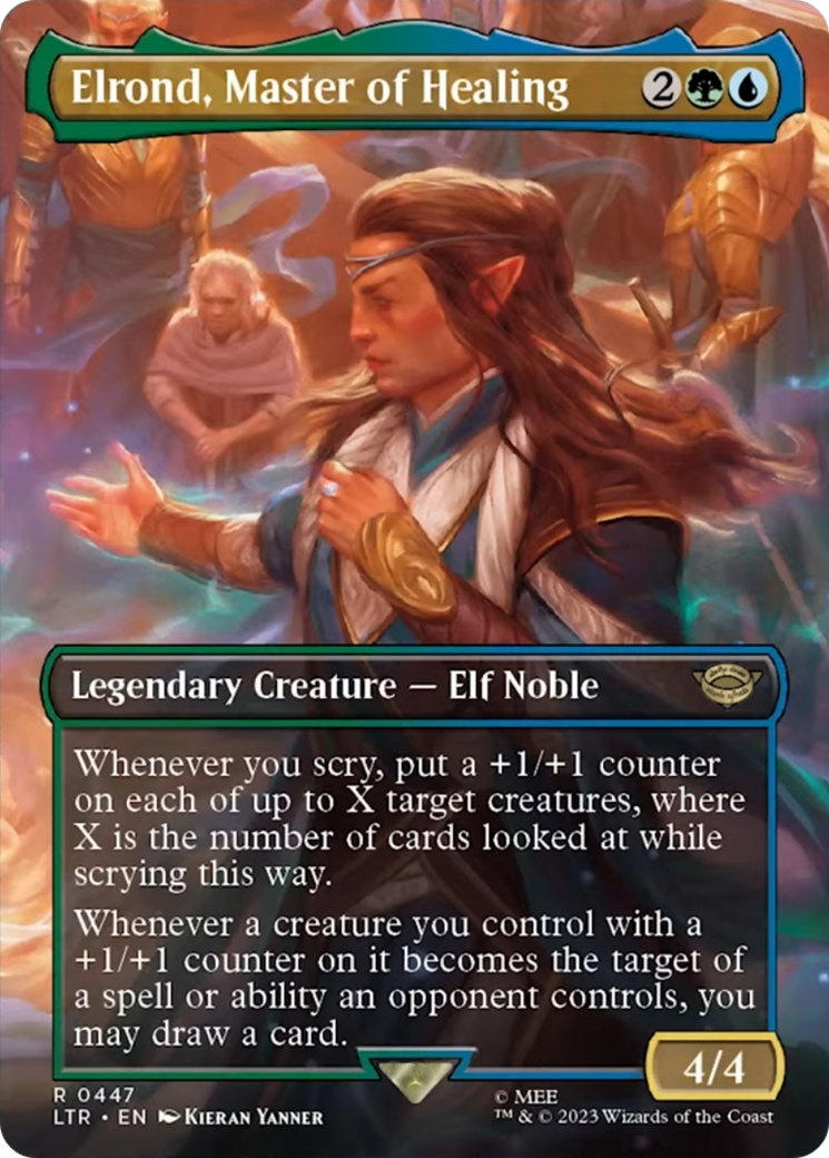 Elrond, Master of Healing (Borderless Alternate Art) [The Lord of the Rings: Tales of Middle-Earth] | Good Games Modbury