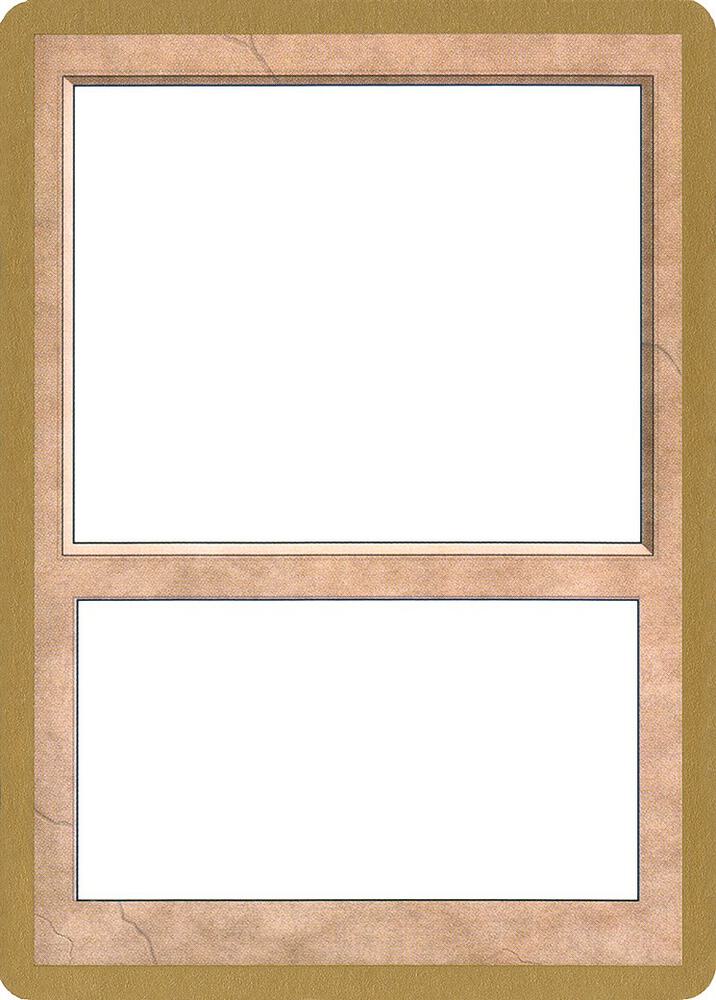 2001 World Championship Blank Card  (World Championship Decks)  | Good Games Modbury