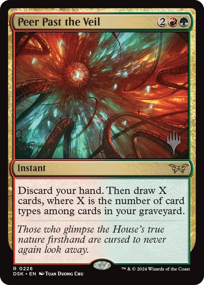 Peer Past the Veil 226p/180 (Promo Pack: Duskmourn: House of Horror)  - Foil | Good Games Modbury