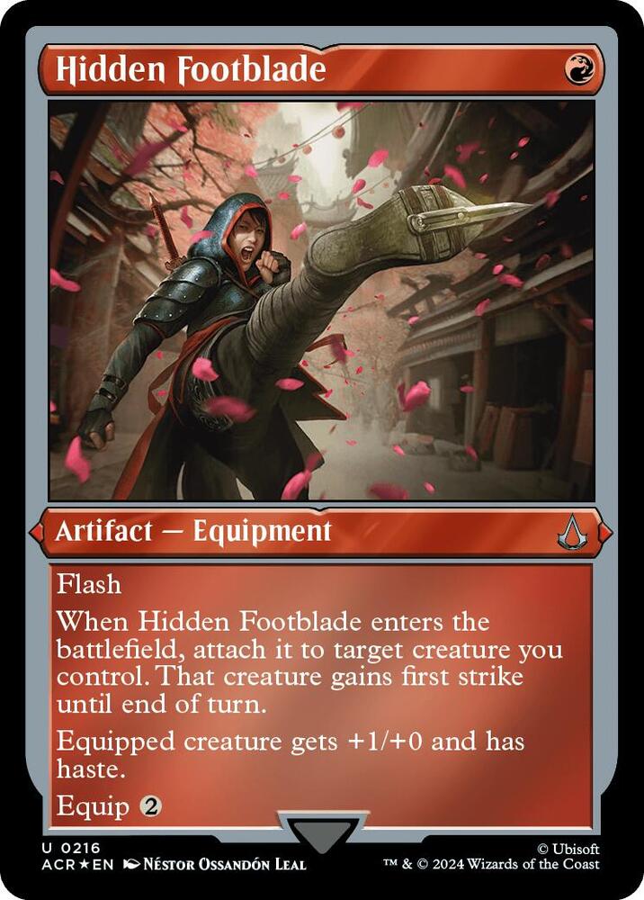 Hidden Footblade 216 (Universes Beyond: Assassin's Creed)  - Etched Foil | Good Games Modbury