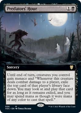 Predators Hour Extended Art 59/38 (Commander: Innistrad: Crimson Vow)  | Good Games Modbury