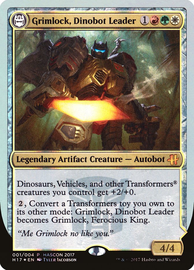 Grimlock, Dinobot Leader // Grimlock, Ferocious King 1/4 (Media Promos)  - Foil | Good Games Modbury
