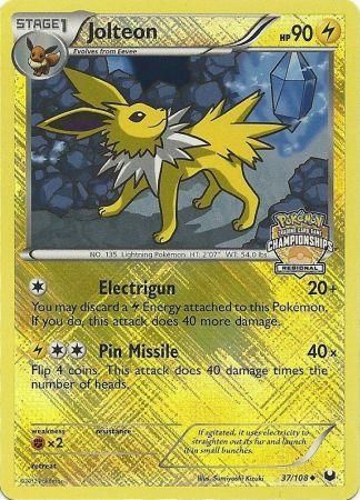 Jolteon (37/108) (Regional Championship) [League & Championship Cards] | Good Games Modbury