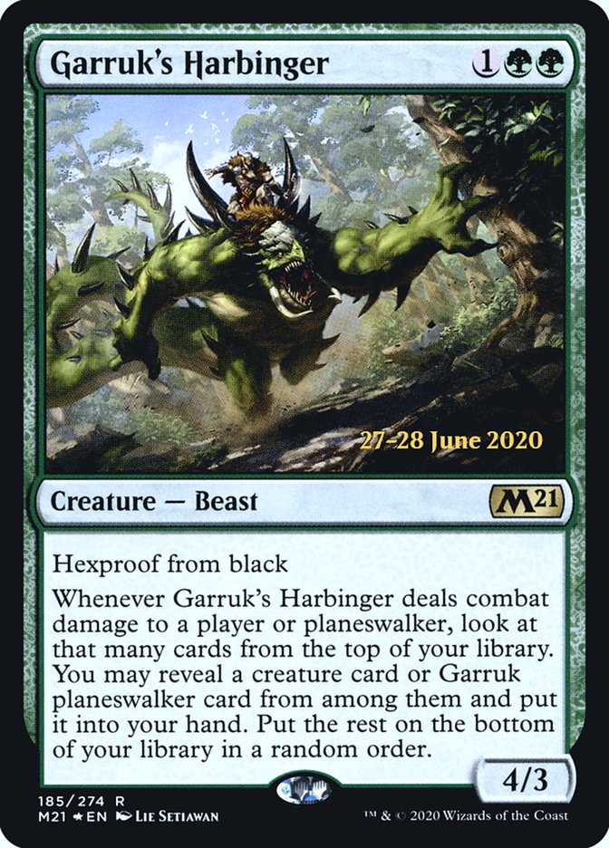 Garruk's Harbinger [Core Set 2021 Prerelease Promos] | Good Games Modbury