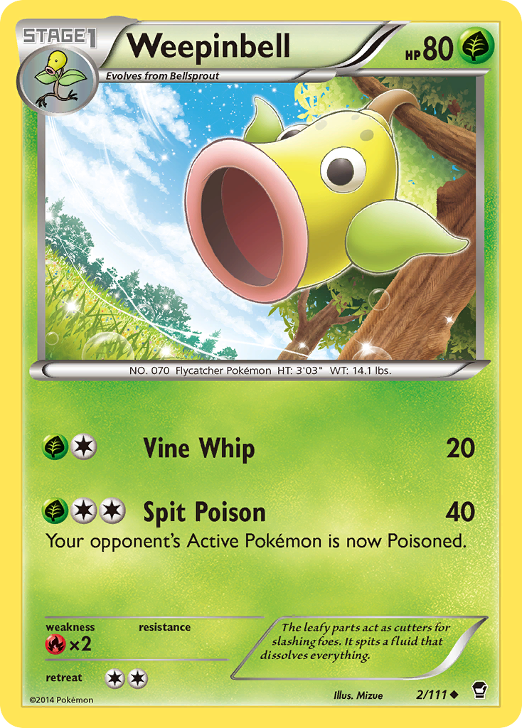 Weepinbell (2/111) [XY: Furious Fists] | Good Games Modbury