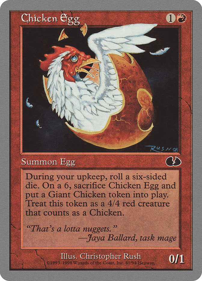 Chicken Egg 41/94 (Unglued)  | Good Games Modbury