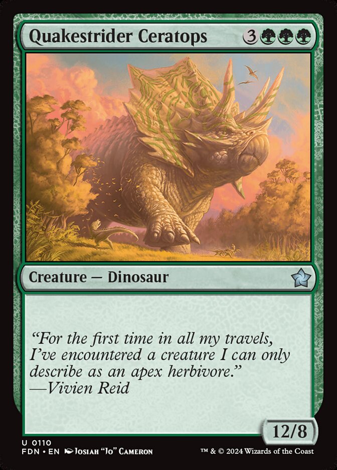 Quakestrider Ceratops 110/291 (Foundations)  - Foil | Good Games Modbury