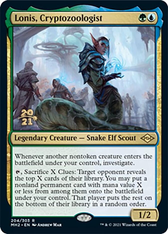 Lonis, Cryptozoologist [Modern Horizons 2 Prerelease Promos] | Good Games Modbury