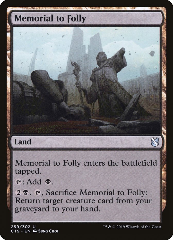 Memorial to Folly [Commander 2019] | Good Games Modbury