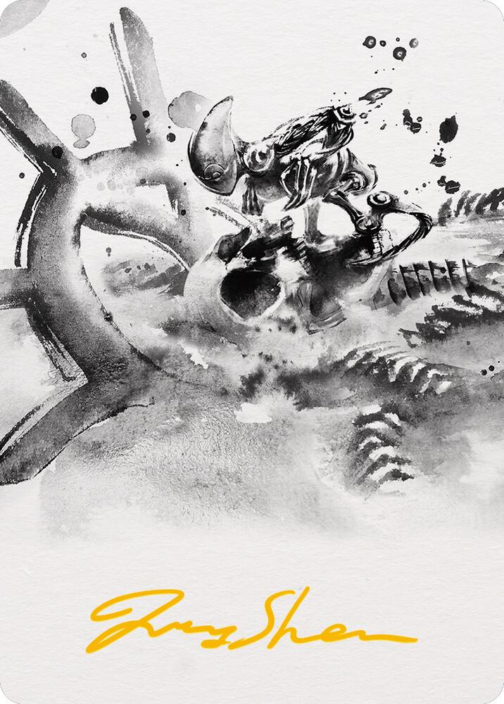 Myr Convert Art Card Gold Stamped Signature 81 (Art Series: Phyrexia: All Will Be One)  | Good Games Modbury