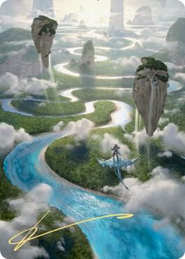 Clearwater Pathway Art Card Gold Stamped Signature 25 (Art Series: Zendikar Rising)  | Good Games Modbury