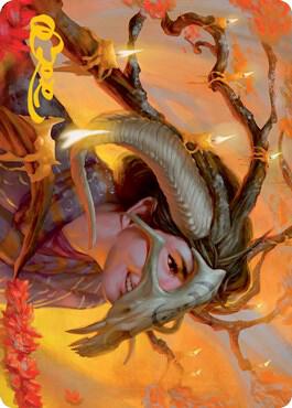 Hedgewitchs Mask Art Card Gold Stamped Signature 17 (Art Series: Innistrad: Midnight Hunt)  | Good Games Modbury
