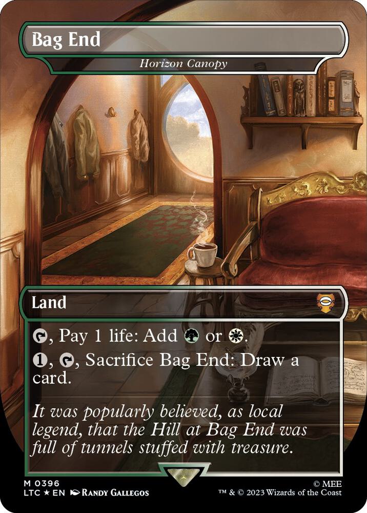 Bag End Horizon Canopy Borderless Surge Foil 396 (Commander: The Lord of the Rings: Tales of Middle-earth)  - Borderless Surge Foil | Good Games Modbury