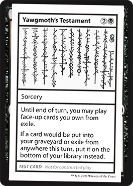 Yawgmoth's Testament (2021 Edition) [Mystery Booster Playtest Cards] | Good Games Modbury