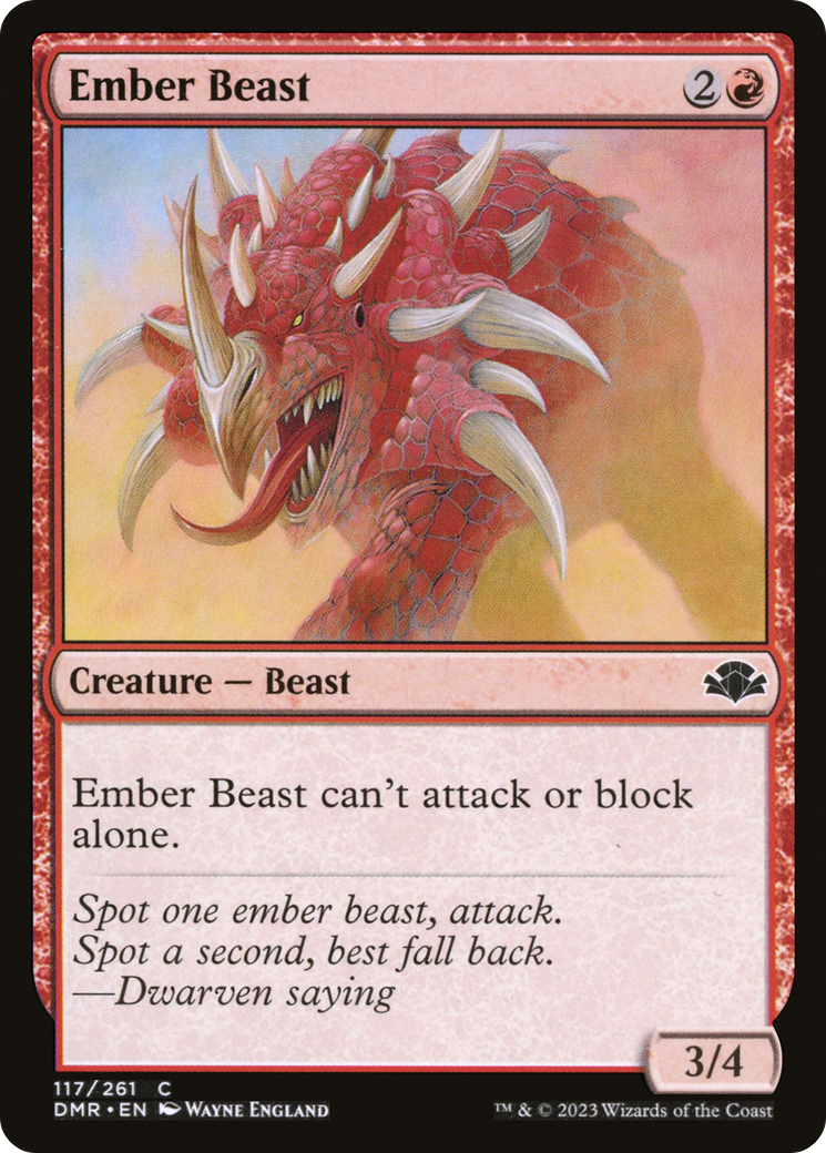 Ember Beast [Dominaria Remastered] | Good Games Modbury