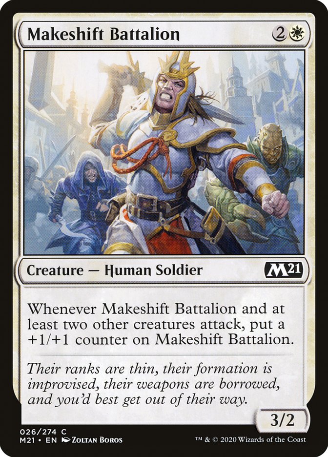 Makeshift Battalion [Core Set 2021] | Good Games Modbury
