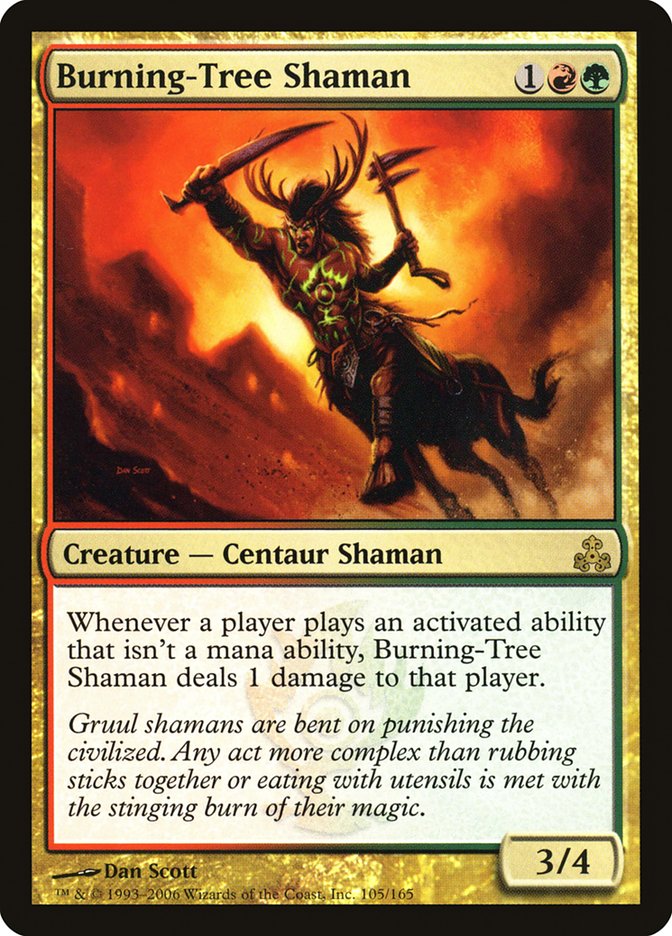 Burning-Tree Shaman 105/165 (Guildpact)  | Good Games Modbury