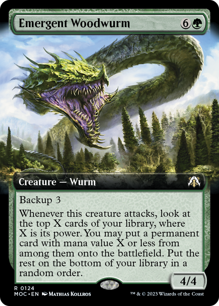 Emergent Woodwurm (Extended Art) [March of the Machine Commander] | Good Games Modbury