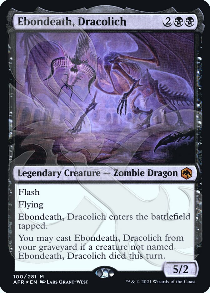 Ebondeath, Dracolich (Ampersand Promo) [Dungeons & Dragons: Adventures in the Forgotten Realms Promos] | Good Games Modbury