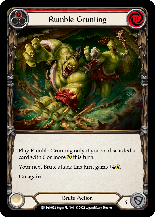 Rumble Grunting (Red) [DYN022] (Dynasty)  Rainbow Foil | Good Games Modbury