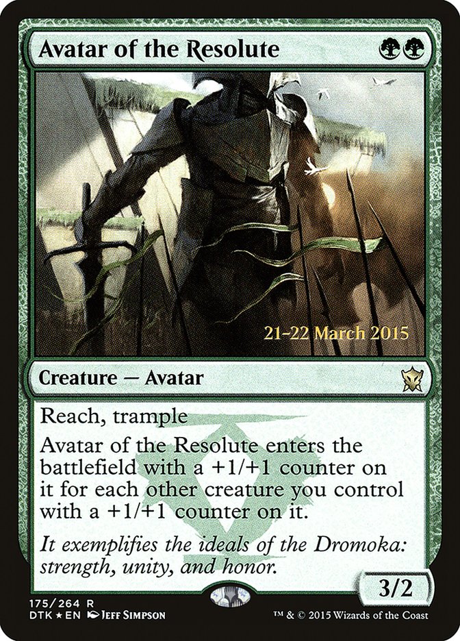 Avatar of the Resolute [Dragons of Tarkir Prerelease Promos] | Good Games Modbury