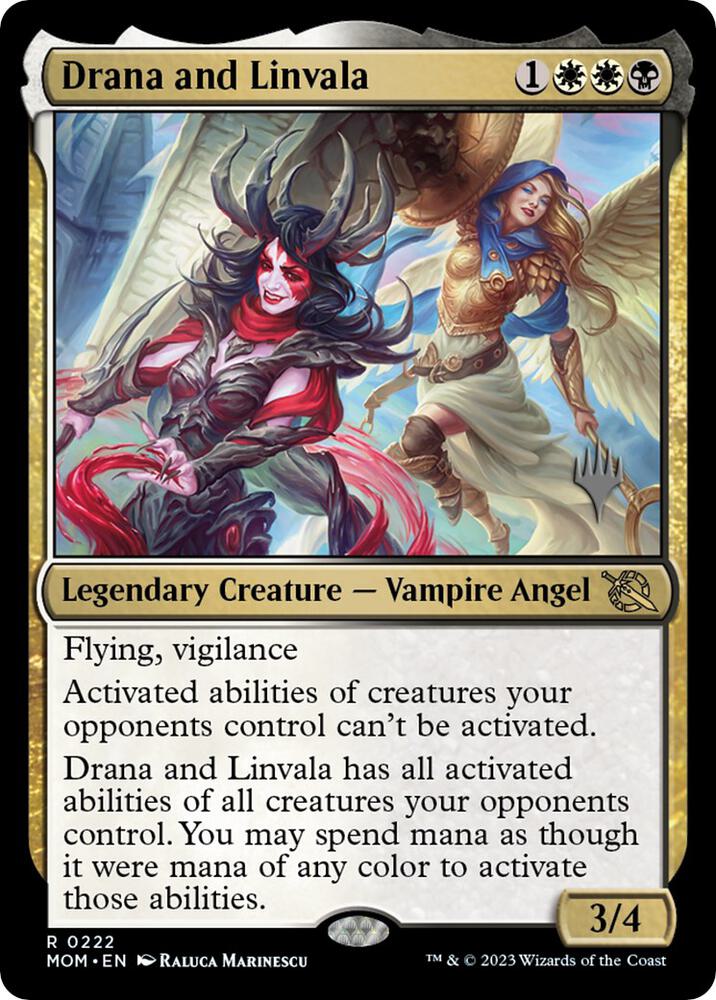 Drana and Linvala 222p/162 (Promo Pack: March of the Machine)  - Foil | Good Games Modbury