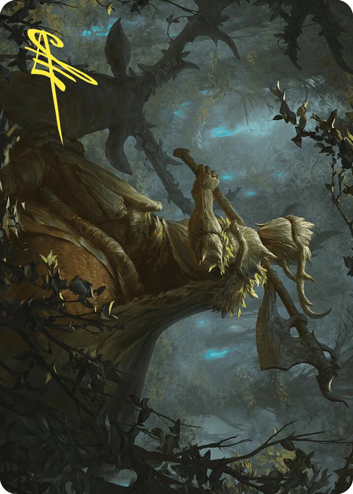 Verdant Outrider Art Card Gold Stamped Signature 28 (Art Series: Wilds of Eldraine)  | Good Games Modbury