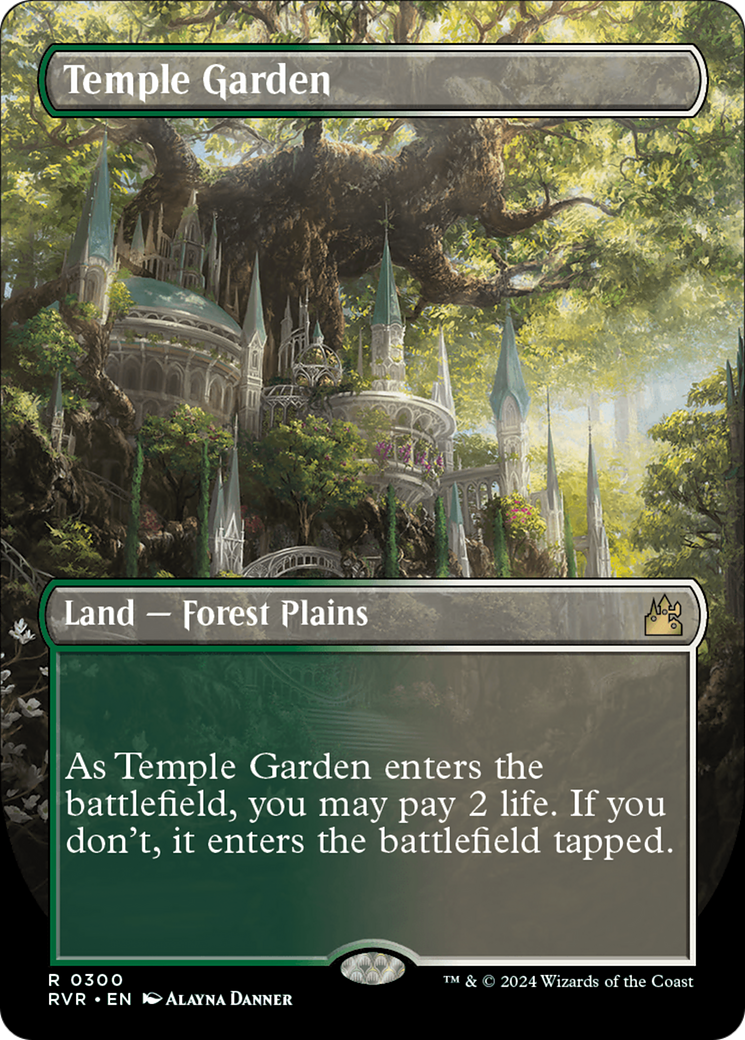 Temple Garden (Borderless) [Ravnica Remastered] | Good Games Modbury