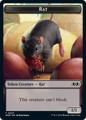 Rat // Food (0010) Double-Sided Token [Wilds of Eldraine Tokens] | Good Games Modbury