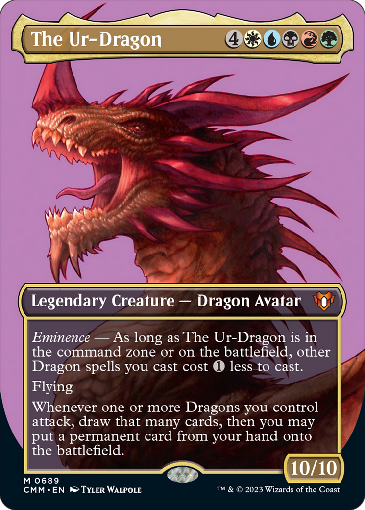 The Ur-Dragon (Borderless Alternate Art) [Commander Masters] | Good Games Modbury