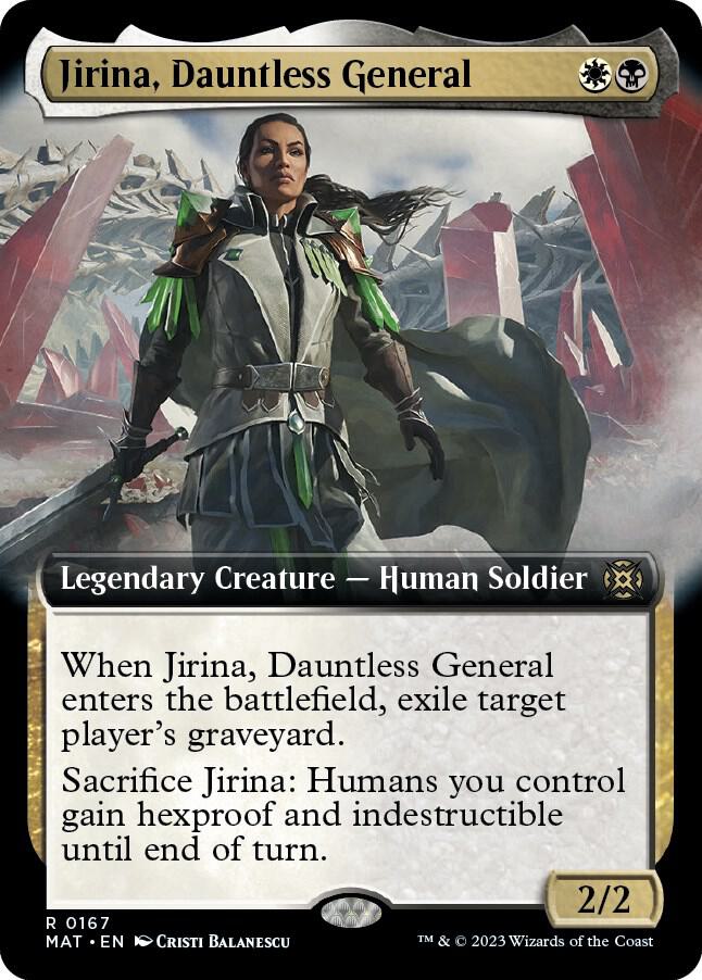 Jirina Dauntless General Extended Art 167 (March of the Machine: The Aftermath)  - Extended Art Foil | Good Games Modbury