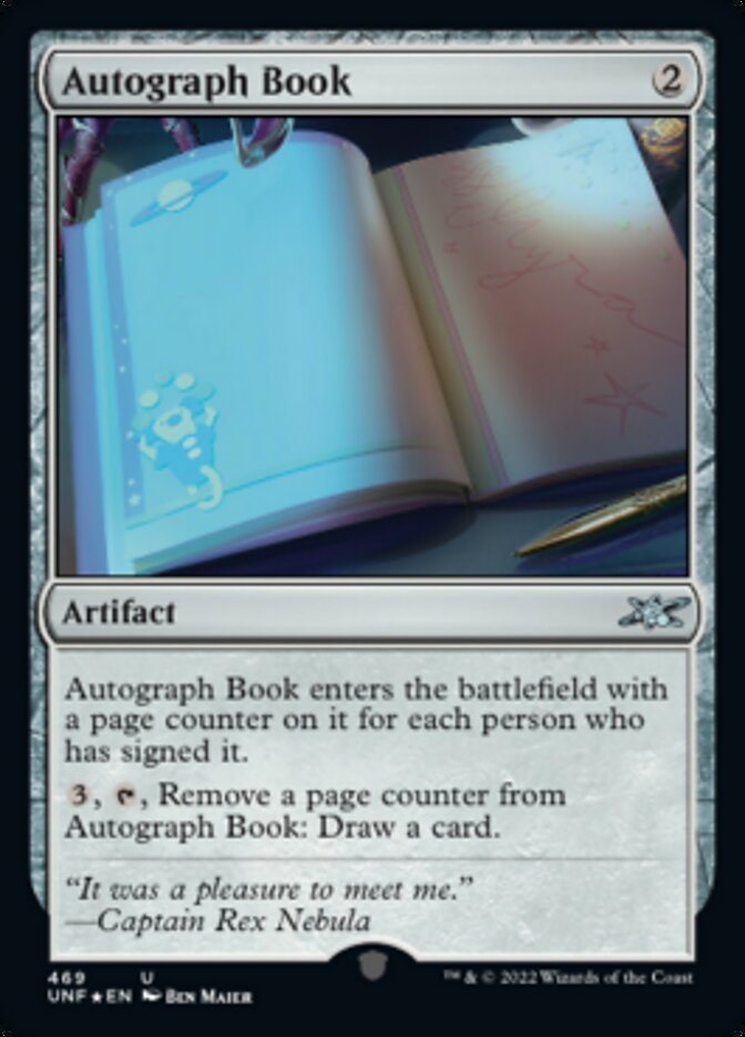 Autograph Book (Galaxy Foil) [Unfinity] | Good Games Modbury