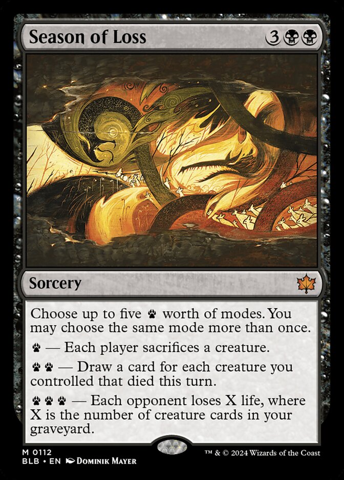 Season of Loss 112 (Bloomburrow)  - Foil | Good Games Modbury