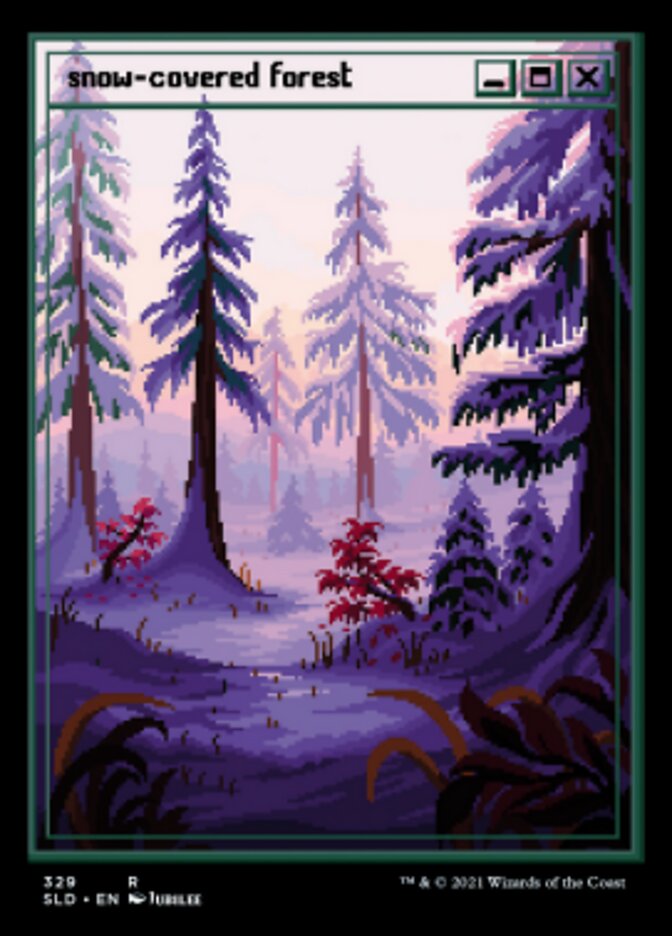 Snow-Covered Forest (Foil Etched) [Secret Lair Drop Series] | Good Games Modbury
