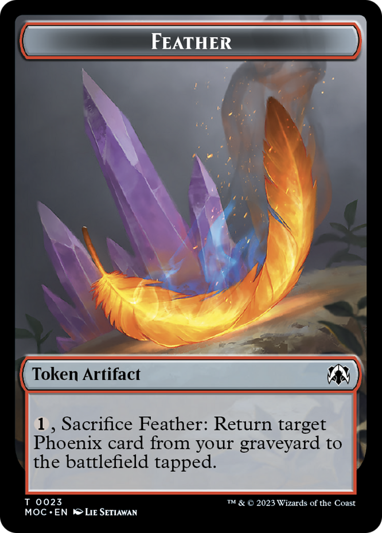 Feather // Servo Double-Sided Token [March of the Machine Commander Tokens] | Good Games Modbury