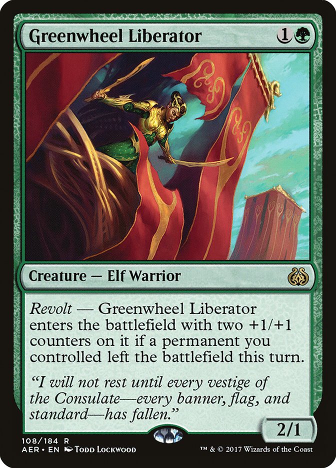 Greenwheel Liberator 108/184 (Aether Revolt)  - Foil | Good Games Modbury