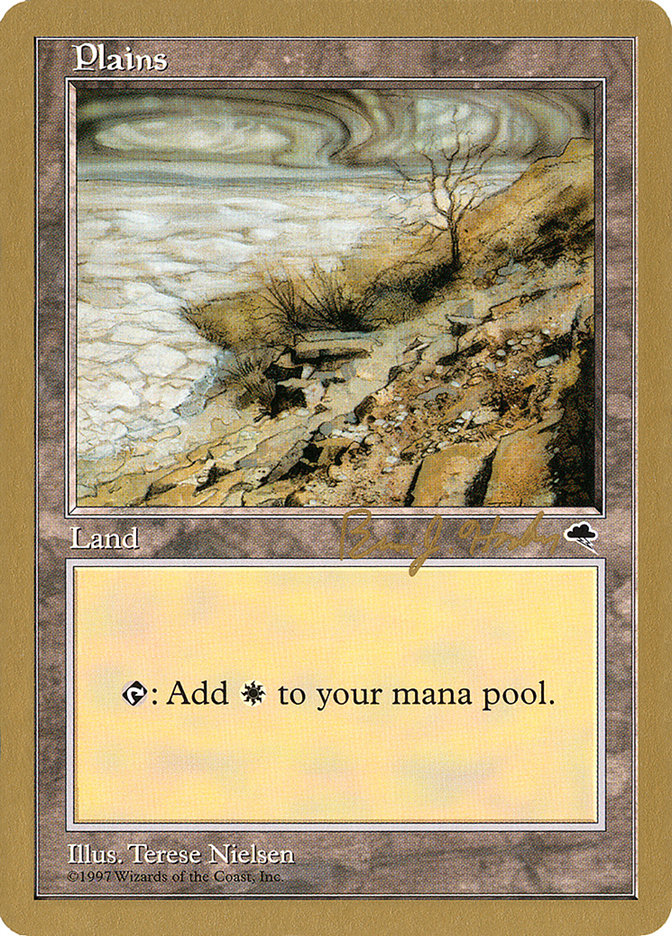 Plains (bh332) (Brian Hacker) [World Championship Decks 1998] | Good Games Modbury